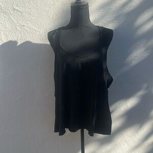 Black lace racerback top